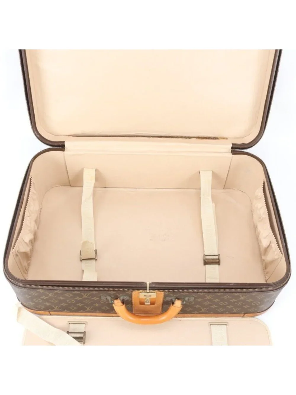 Louis Vuitton Monogram Stratos 70 Leather Trunk Hard Case Boston Bag
